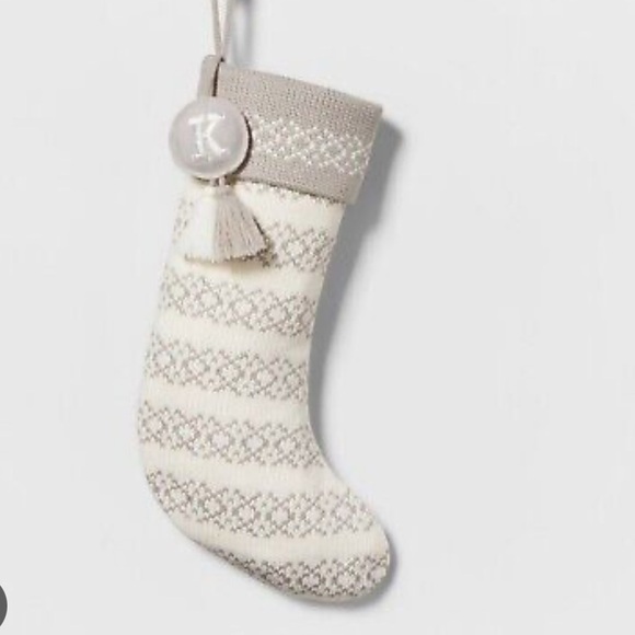 Wondershop Other - Wondershop Knit Fair Isle Monogram Christmas Stocking Letter K  NEW!